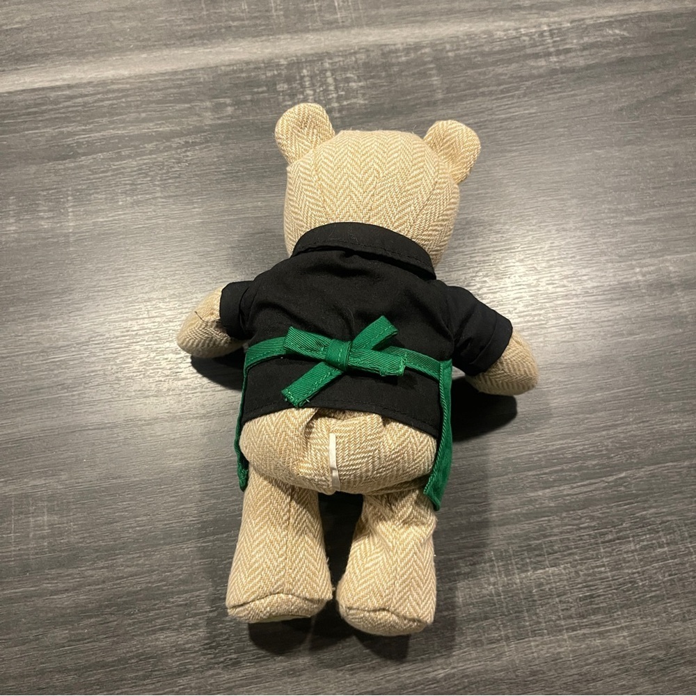 Starbucks 2016 Bearista Beat Brown Small Teddy Bear Green Apron - Picture 3 of 5